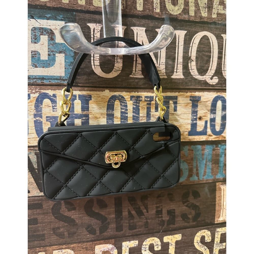 New Black Purse iPhone X Case Holder